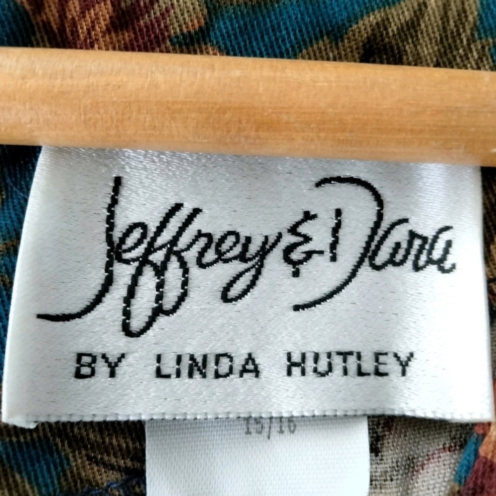 VTG Jeffrey & Dara By Linda Hutley NWT Floral Dress Size 15/16 Retro Deadstock - Picture 11 of 16